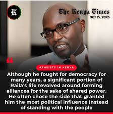 Atheists in Kenya mourn Raila Odinga but say that he was selfish because he  chose political influence over standing with the people