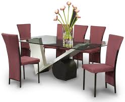 Vendors on ebay have sets available in several bright colours, and metallics can easily be mixed. Chintaly Imports Jennifer Jennifer Dt B T 6xsc Brg Dining Table W 6 Side Chairs Corner Furniture Dining 7 Or More Piece Set