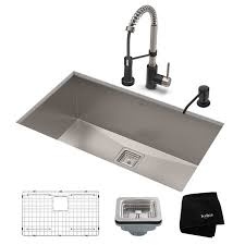 We did not find results for: Kraus Pax Undermount Kitchen Sink With Matte Black Faucet Single Bowl 28 5 In Stainless Steel Khu29 1610 53ssmb Rona
