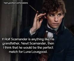 You Never Met A Monster You Couldn T Love If Rolf Scamander Is Anything Like His Grandfather Newt Rolf Scamander Harry Potter Facts Harry Potter Memes
