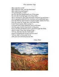 A Summer Day By Mary Oliver Mary Oliver Mary Oliver Poems Summer Days