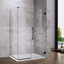 New matte black hardware for frameless shower screens. Sally 10mm 3 8inch Frameless Wall Mounted Hinge Tempered Glass Shower Door With Black Hardware Enclosure China Shower Enclosure Shower Door Made In China Com