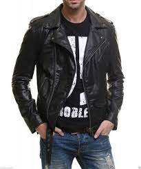 Man Black Biker Jacket Mens Leather Jacket Belted Leather Jackets For Men Mens Leather Bomber Jacket Leather Jacket Men Trendy Leather Jacket