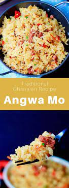 Chicken fried rice · add chicken, soy sauce and corn starch together. Angwa Mo Or Angwamu Is A Delicious Traditional Ghanaian Dish Consisting Of Fried Rice That Is Often Cooked With Salt African Cooking Ghana Food Ghanaian Food
