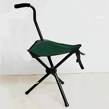 Folding Portable Travel Cane Walking Stick Seat Camp Stool Chair You Can Find Out More Details At The Link Of Stool Chair Camping Furniture Camping Chairs