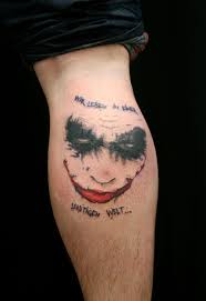 Joker tattoo on back leg by magentamorbid. 26 Cool Joker Tattoos Desiznworld