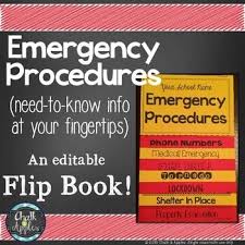 emergency procedures flip book editable flipbook middle