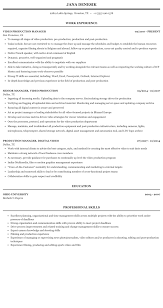 Feb 25, 2021 · 4. Video Production Manager Resume Sample Mintresume