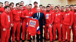 Starting in the olympic stadium in tokyo, the suginami children's choir, representing asia, passed the baton on to the artists from africa, europe, the americas and oceania, all of whom joined remotely. Russia S Olympic Athletes Get A Patriotic Send Off From Putin Amid Doping Scandal Abc News