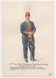 Union 9th New York Volunteers Hawkins Zouaves Colonel Full Dress 1861 By H Knotel American Civil War Civil War Art Civil War History