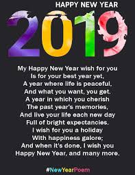 New Year 2019 Poem Happy New Year Poem New Year Wishes New Year Poem