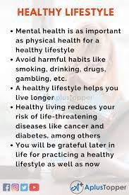 Paragraph on health and fitness. Healthy Lifestyle Essay Essay On Healthy Lifestyle For Students And Children In English A Plus Topper