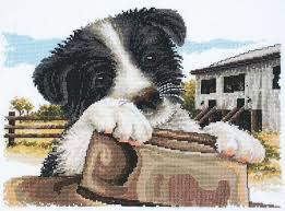 Country threads cross stitch patterns. Country Threads Cross Stitch Kit Ready For Work Aussie Dog New X Stitch