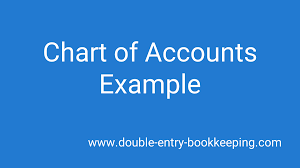 chart of accounts example double entry bookkeeping