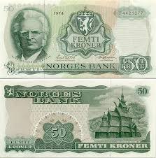 Norway Currency Com Norway 50 Kroner 1974 Norwegian Bank Notes Paper Money Paper Currency Banknotes Money Paper Money