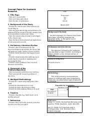 Concept notes give you the chance to create a framework for your ideas that you can present on paper. Eapp Concept Paper For Academic Research Docx Concept Paper For Academic Research Title 1 Title Page U2022 State Your Research Title U2022 State Your Name Course Hero