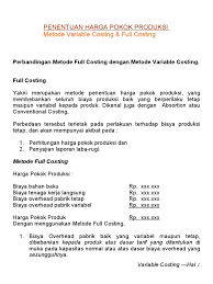 Contoh soal 1 metode tradisional dan abc. Contoh Soal Laporan Biaya Produksi Akuntansi Biaya Nusagates