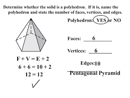 The regular pentagonal pyramid has a base that is a regular pentagon and lateral faces that are equilateral. 12 1 12 2 Explore Solids Surface Area Of Prisms And Cones Ppt Download