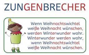 Weihnachtliche Zungenbrecher Daf Daz Zungenbrecher Lesen Lesen Uben Sprache Vorschule Grundschule Forderschu Zungenbrecher Lesen Uben Lernen