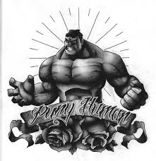 Black And White Line Drawing Hulk Tattoo Hulk Tattoo Design Black And Grey 2nd Version Hulk Tattoo Tatoo Designs Character
