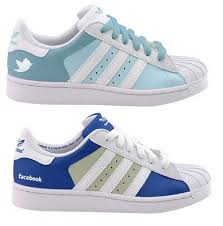 Adidas Facebook And Twitter Superstars Sneakers Adidas Shoes Superstar Adidas Adidas Women