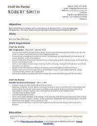 Strive to work with a team of chefs that strive to consistently better themselves and work together. Chef De Partie Resume Samples Qwikresume