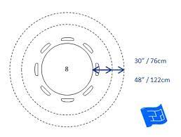 Round dining table dimensions for 6 people. Dining Room Size