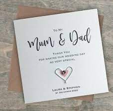 We did not find results for: Personalised Handmade Wedding Day Thank You Card To Mum And Dad Parents In Law Ebay