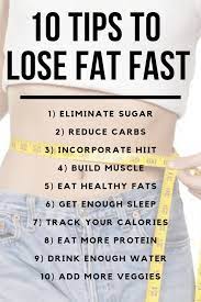 10 Tips To Lose Fat Fast