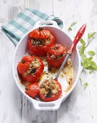 Tomates Farcies Veggie Au Four Recette Recette Tomates Farcies Farce Vegetarienne Tomates