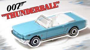 Red, as a, gold hot wheels 30th anniversary logo on rear fender, ww, mal. Hot Wheels 65 Ford Mustang Convertible Thunderball James Bond 007 2020 Youtube