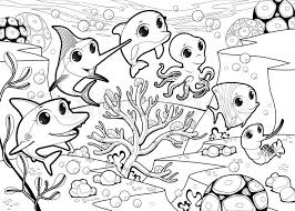 Funny Marine Animals Under The Sea Stock Vector Colourbox
