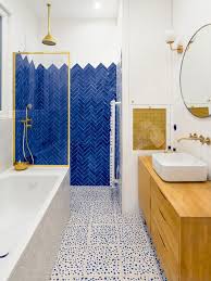 Blue shadows bathroom this bathroom uses blue colors that taper more towards the shadowy side. 25 Blue Bathrooms That Really Inspire Shelterness