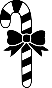 Black And White Candy Black And White Candycane With Bow Converttoblack Clip Art Art Free Clip Art