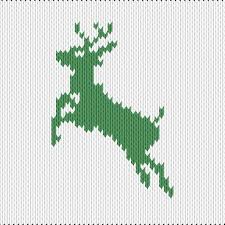 Knitting Motif And Knitting Chart Reindeer Designed By