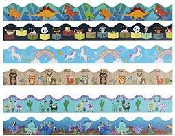 Bulletin Borders 6 Pack Bulletin Board Borders Cute Animals Theme Decorative Trimmers Border Trim For Classro Animal Theme Classroom Bulletin Board Borders