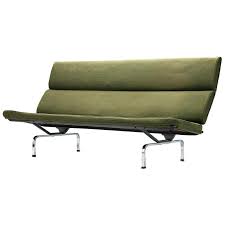 The eames chair is a design classic made by charles and ray eames. Charles And Ray Eames Compact Sofa In Green Upholstery For Sale At 1stdibs