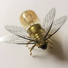 Save The Bees Steampunk Brooch Small Brass Bee Lightbulb Etsy Steam Punk Jewelry Small Bees Punk Jewelry