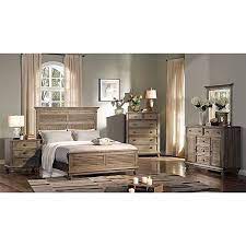 Ladella 6 Piece Rustic Tropical Shutter Panel Bedroom Suite In Natural Driftwood What S A Beach House Without Great D Furniture Beach Furniture Bedroom Panel