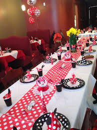 This Was The Table Set Up For A 1st Birthday Party Theme Minnie Mouse 1st Birthday Party Themes Minnie Mouse Theme 1st Birthday Parties