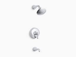 The versatile pitch bath and shower trim can be matched with various kohler faucet designs. K T16115 4a Revival Rite Temp Bath And Shower Faucet Trim Kohler