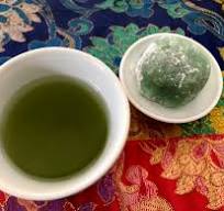 Pairing Japanese green tea with manju/mochi