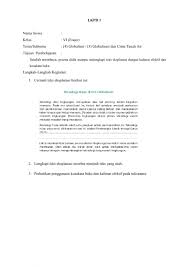 Dan bersifat individual atau sibuk dengan diri sendiri. Ejercicio De Tema 4 Globalisasi Sub Tema 3 Globalisasi Dan Cinta Tanah Air