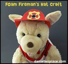 Matching Stuffed Animal Fireman S Hat Pattern Directions On Www Daniellesplace Com Fireman Crafts Fire Prevention Crafts Hat Crafts