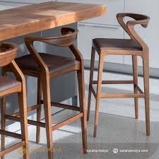 Gambar kursi bar dari kayu. Kursi Bar Cafe Kayu Jati Unik Murah Sarana Mulya