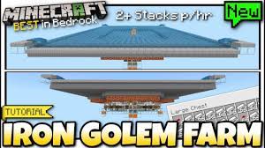 How to find, summon, and create a minecraft iron golem. Minecraft Bedrock Iron Golem Farm Automatic Tutorial Mcpe Xbo Minecraft Bedrock Minecraft Farm Farm Minecraft