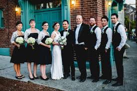 The thing is that a short black wedding dress is not something you can spot on a regular wedding. Black And White Wedding Party