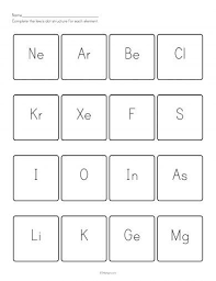 Lewis Dot Diagram Worksheet Chemistry Worksheets Teaching Chemistry Worksheets