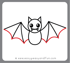 We created a guided drawing lesson that is easy to follow, so it's great for younger kids too. How To Draw A Bat Step By Step Bat Drawing Tutorial Easy Peasy And Fun
