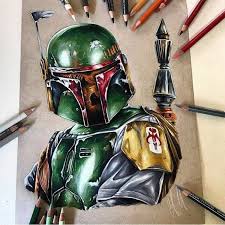 Star Wars Fanart Of Boba Fett By Adam Milton Star Wars Drawings Star Wars Tattoo Bobba Fett